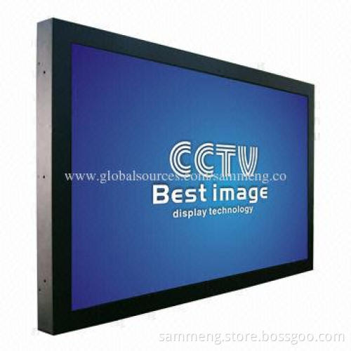 Metal Housing Large 55-inch BNC CCTV Monitor, SDI, DVI, BNC, HDMI, VGA Input Desk Standing
